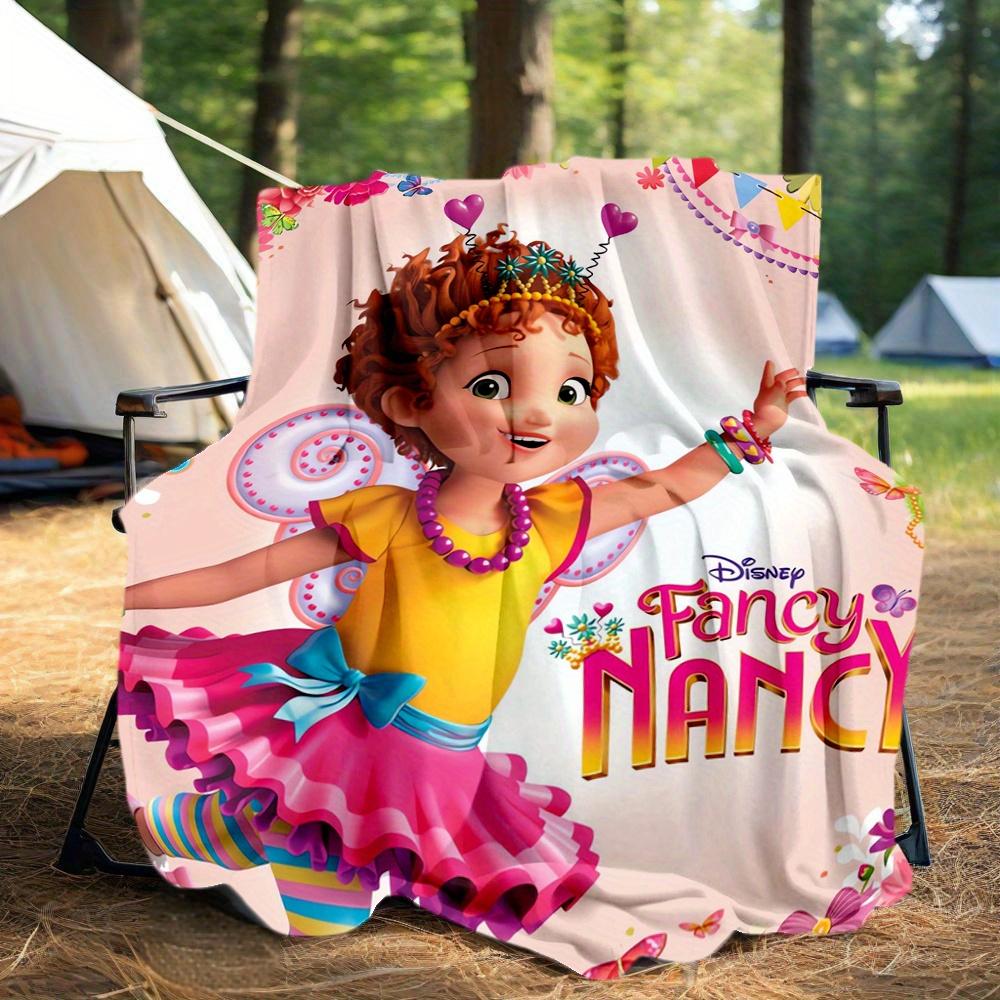 1 шт., Плед Disney Fancy Nancy, Для гостиной, Путешествий, Кемпинга, Автомобиля