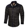 Men's Large Size Winter Velvet Thickened Corduroy Plaid Shirt Jacket