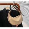 Korean Style Women's Soft PU Large Capacity Dumpling Bag - Casual & Versatile Shoulder/Crossbody