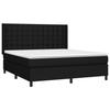 VidaXL Lit à sommier tapissier avec matelas Noir 160x200 cm Tissu - Modèle 3131763