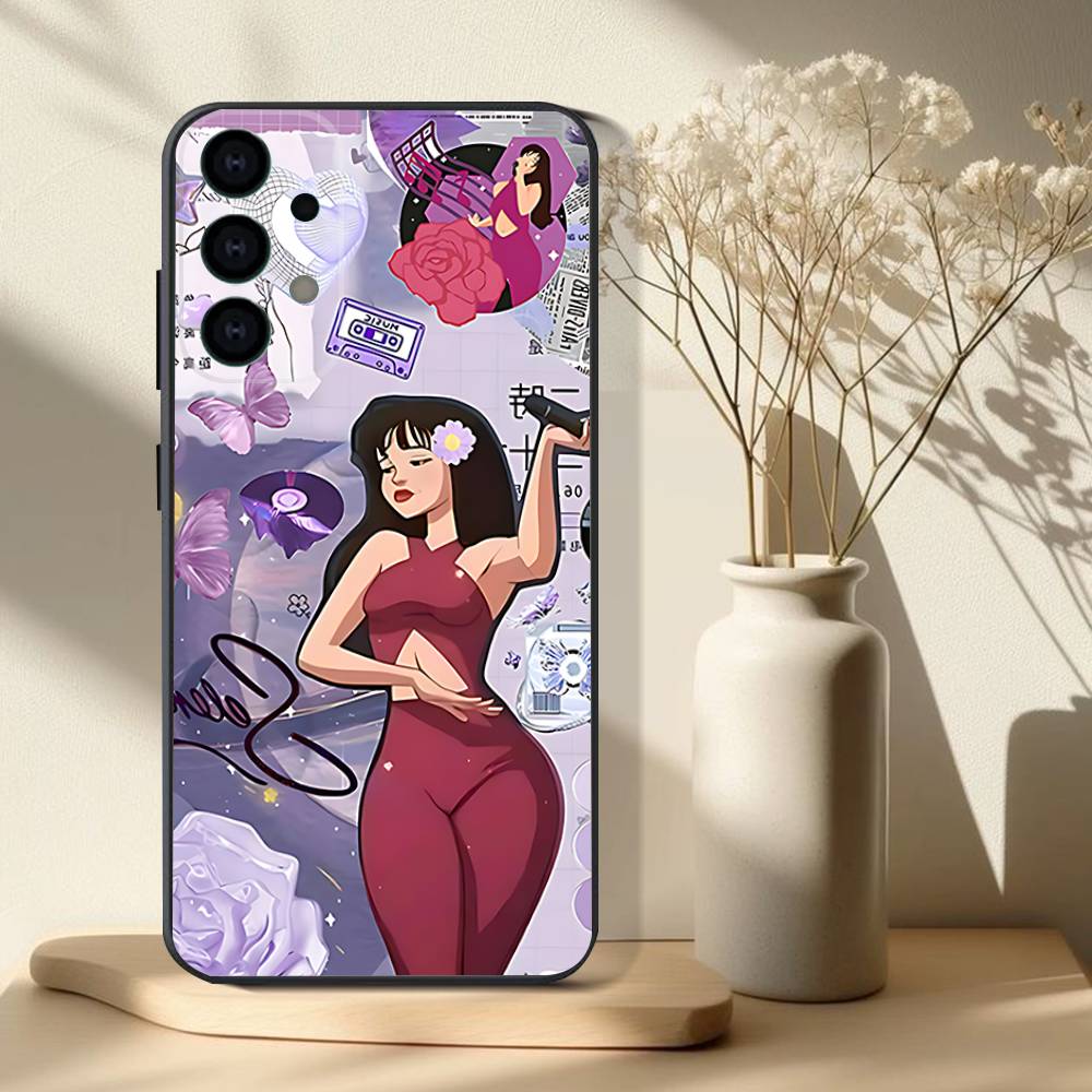 Чехол для телефона S-Selena Quintanilla для Samsung S25, S24, S21, S22, S23, S30, Ultra, S20, Plus, Fe, Lite, Note, 10, 9, 5G Черный чехол