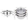 Stainless Steel Vegetable Steamer Pan Set Transparent Double Boilers Steaming Cookware  Dumpling
