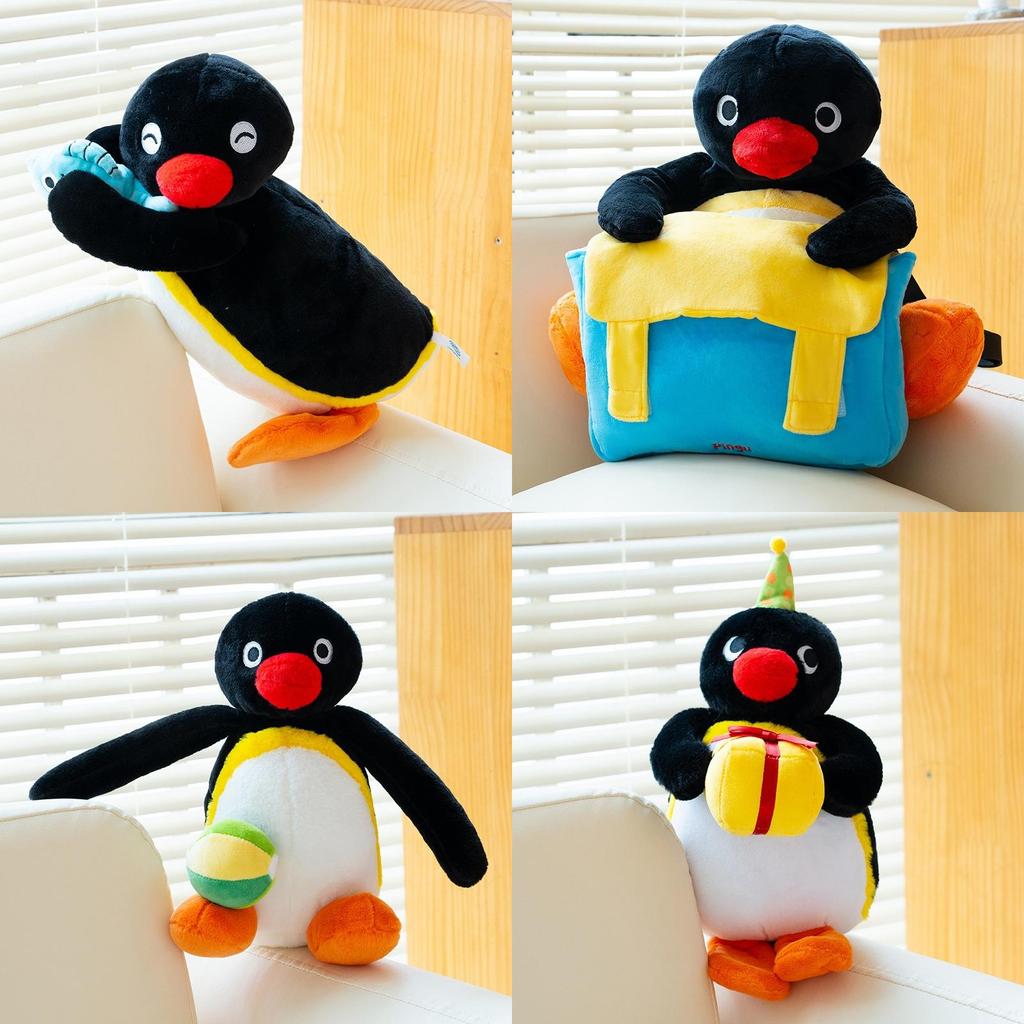 Adorable Pingu Plush Penguin Birthday Cake Gift Soft Toy For Kids And Girls