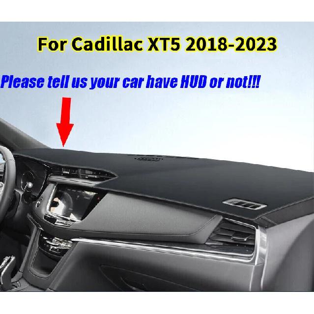 Черная кожаная накладка на панель приборов, защитная подкладка-коврик для Cadillac XT5 2018-