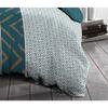 Parure de couette microfibre Ethno - 1 housse de couette 240x260 cm + 2 taies d'oreiller 63x63 cm - Bleu Canard - HOME LINGE