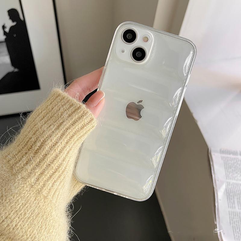 Прозрачный пуховик, чехол для телефона Iphone 13 11 12 14 Pro Max X Xr Xs 7 8 Plus, мягкий силиконовый противоударный чехол, чехол