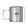 Lixada 550ml Double Wall Titanium Water Cup Tea Cup Coffee Mug for Home Office Outdoor Camping