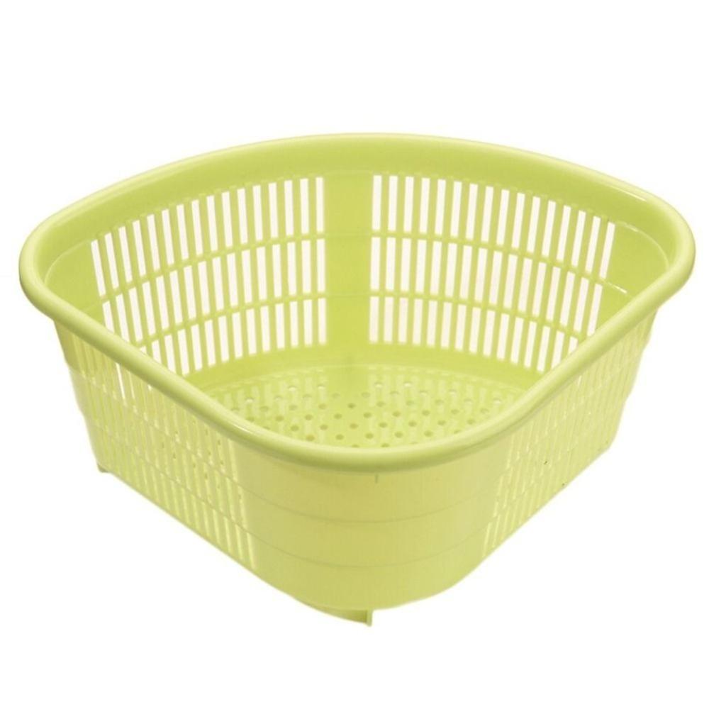 Contrasting Colors Triangular Sink Drain Basket Durable Vegetable Drain Basket
