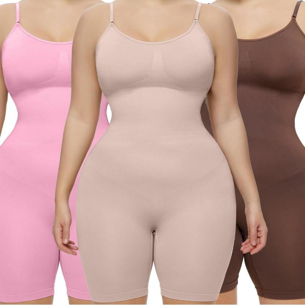 Корректирующее белье больших размеров для послеродового периода, корсет с эффектом подтяжки бедер и живота, бесшовный боди с круглым вырезом и бретелями