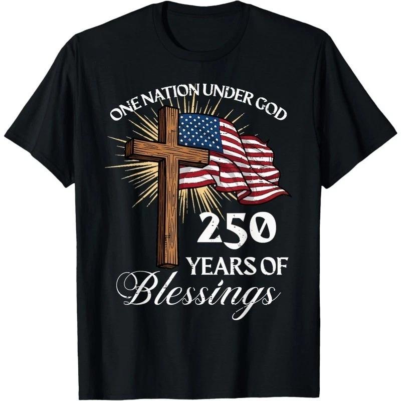 One Nation Under God 250 Years 250th Anniversary USA Men T Shirt