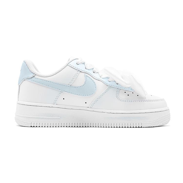 Nike Air Force 1 Air Force 1, Белый, Бант-лента Низкие кеды для скейтборда GS Синий Белый DH2920-111(TeamS-S-BOX)