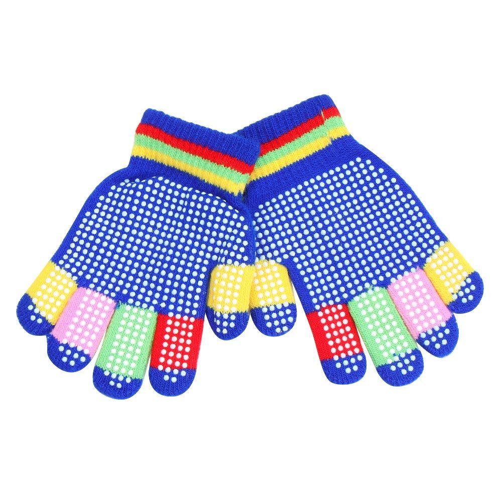 Candy Color for Kids Acrylic Knitted Gloves Antiskid Winter Glove Full Finger Mittens