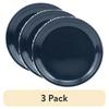 (Набор из 3 штук Круглая обеденная тарелка Chiara Stoneware темно-синяя 10,5"