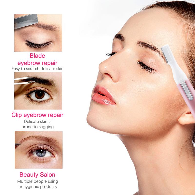 Электрический триммер для бровей Мини бритва для удаления волос Бритва для лица Удаление волос на лице и шее Размытие губ Тело Руки и ноги