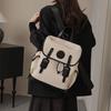 New Large Capacity Canvas Bag Niche Design Student Class Backpack Casual Versatile Handbag