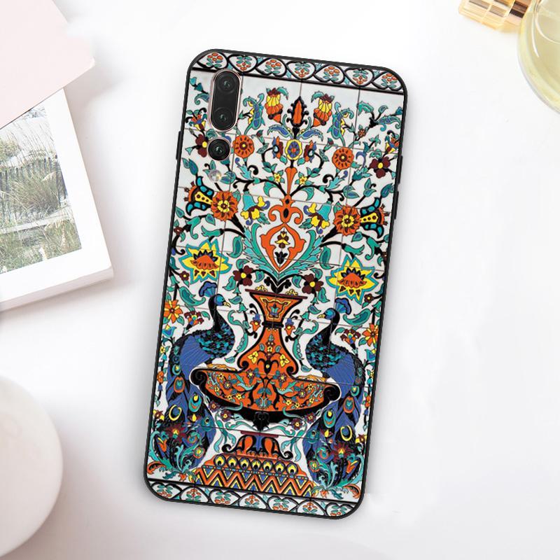 Древние Цветочные Плитки Для Huawei Nova Y73 Y72 Y90 Y70 Y60 Y91 Y61 12s 12i 11i 8i 9 10 SE P60 P30 Pro P40 Lite Чехол