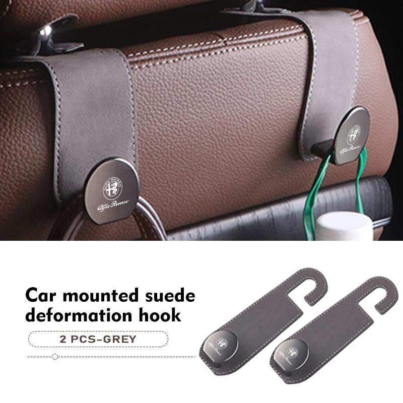 WTOM1 Car Seat Headrest Hook Wallet Storage Holder Auto Accessories For Alfa Romeo GT Stelvio F1 Brera Volante Tonale Gloria Disco