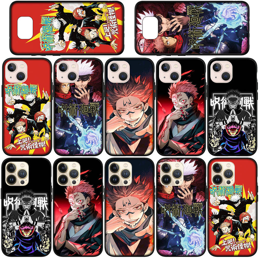 Чехол для телефона Samsung Galaxy S25 S24 S23 iPhone 16 15 Xiaomi Redmi Note 14 13 12 16E X 11 Pro Max Moto Huawei Jujutsu Kaisen Gojo Satoru Sukuna Cover