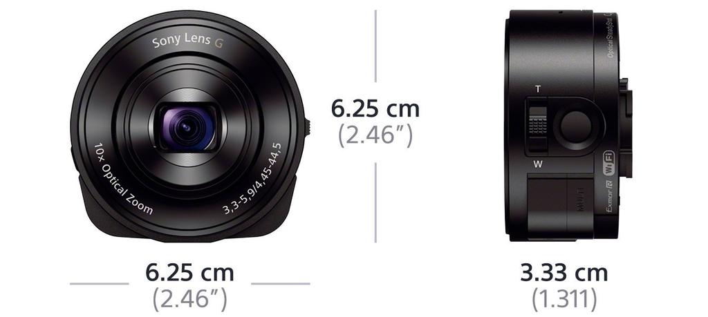 Sony Цифровая камера в стиле объектива QX10 черная Cyber-shot DSC-QX10/B