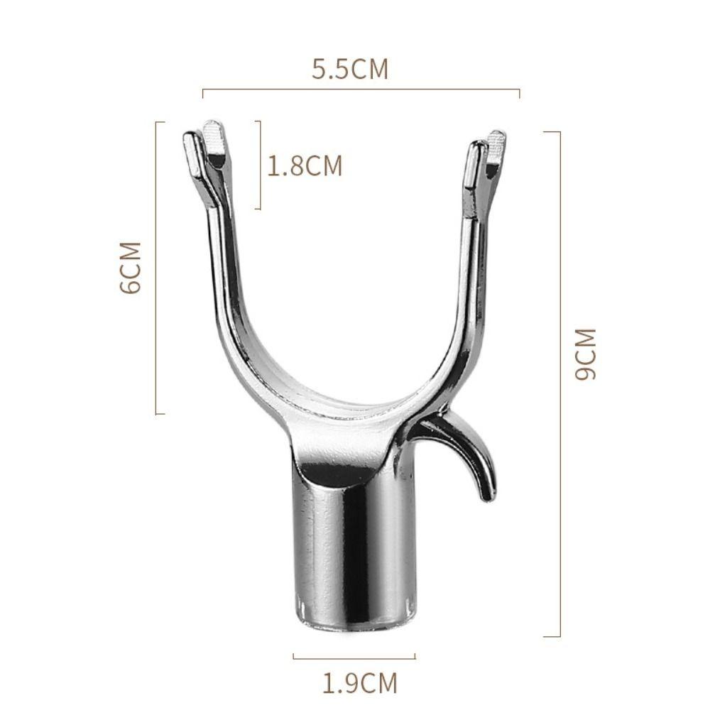 U Shaped Clothes Rod Joint Aluminum Alloy Durable Clothes Fork Head Portable Laundry Hanging Fork Household