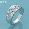 925 Sterling Silver AAA Zircon Patterned Ring Charm Wedding Jewelry