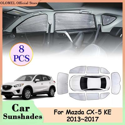 Солнцезащитные шторки с полным покрытием для Mazda CX-5 KE 2013~2017, шторки для задних боковых окон, автомобильные аксессуары для защиты от ультрафиолета