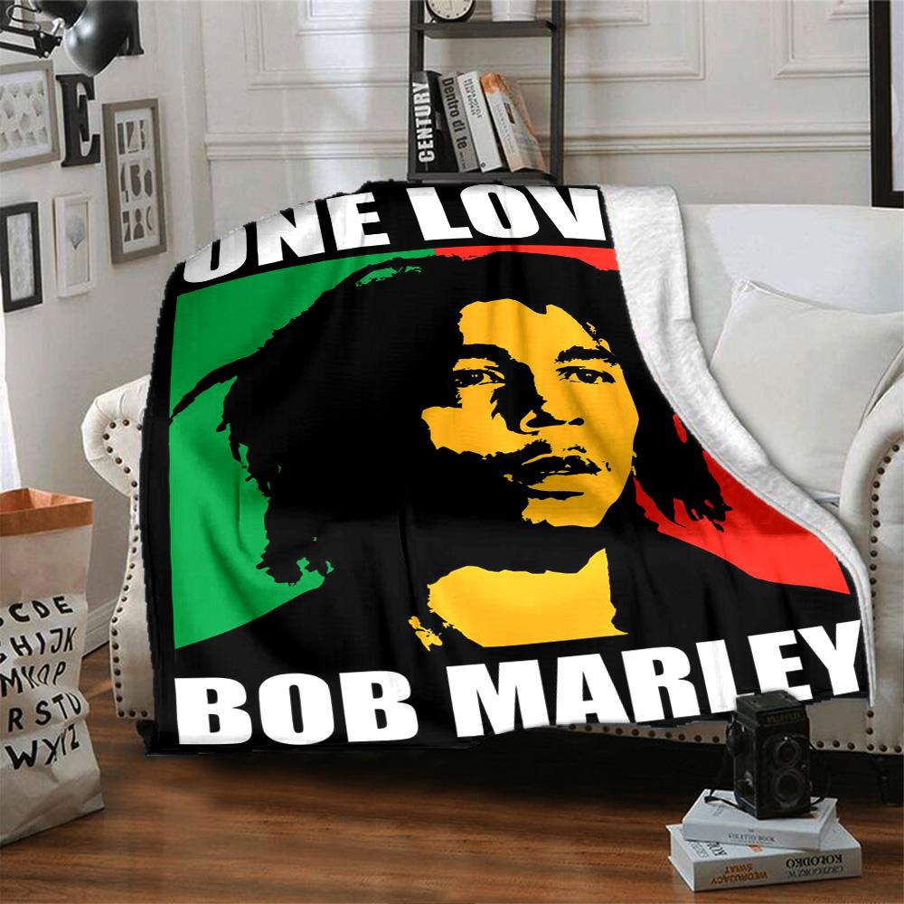 Bob Marley Blanket Comfortable Great for Picnics Office Chair Bedding for All Seasons Digital Print Perfect Gift for Relatives and Friends