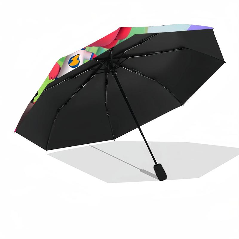 Custom Name Jelly Jamm Theme Automatic Umbrella, Lightweight & Portable, 8 Rib, Perfect for Outdoor Travel, Birthdays, Christmas, Gifts.
