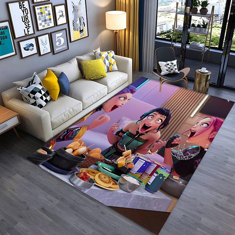 K-Pop Demon Hunters: Netflix Animation carpet floor mats Doormat Bathroom mat Office chair cushion Fashion