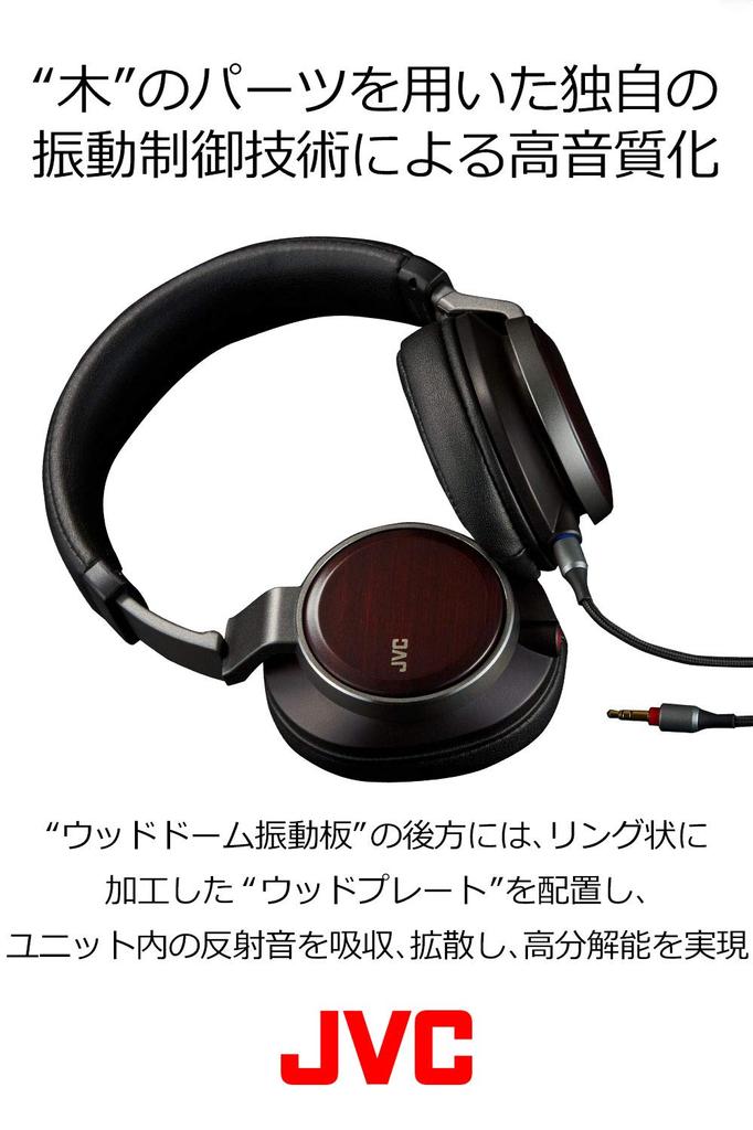 JVC Sealed Headphones High Resolution Compatible WOOD HA-SW02 CLASS-S HA-SW02