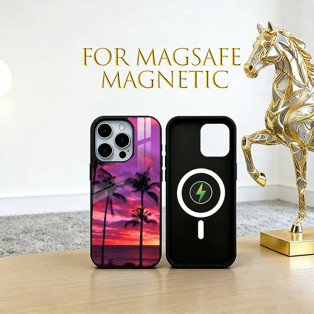 Seaside Sunset Phone Case For iPhone17,16,15,14,13,12,11 Plus,Pro Magnetic For Magsafe Wireless Charging