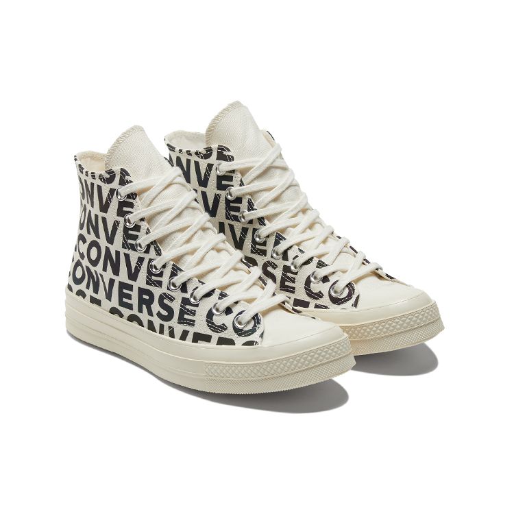 Converse Chuck Taylor All Star 1970-х Удобные Универсальные Модные Высокие Кеды из Канваса Унисекс Кроссовки Молочно-белый Черный 172511C