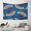Abstract Swan Pattern On Blue Background Pattern Wall Hanging Tapestry Decorative Tapestry Home Decor for Bedroom and Living Room