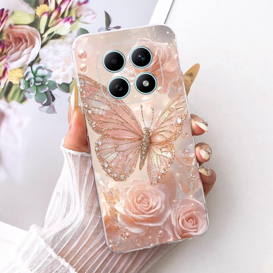 Чехол для Xiaomi Redmi Note 15 Pro Plus Крутые животные Цветы Расписная обложка Мягкий силиконовый чехол для Redmi Note 15 Note15 Pro + Сумки