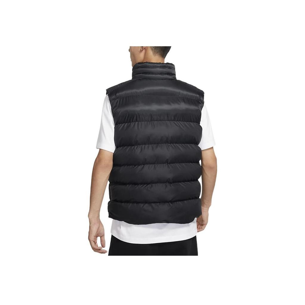 Jordan Solid Color Print Logo Zip Vest Men Outerwear Black CN4268-015