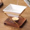 Wooden Base Oil Burners Metal Wax Melt Warmer Practical Aromas Diffuser  Room and Spa Relaxation