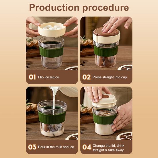 Портативная кофеварка для холодного заваривания с 3 штабелируемыми лотками для льда Бутылка-заварник из тритана без бисфенола А для холодного чая/холодного заваривания Термостойкая дорожная кружка для офиса