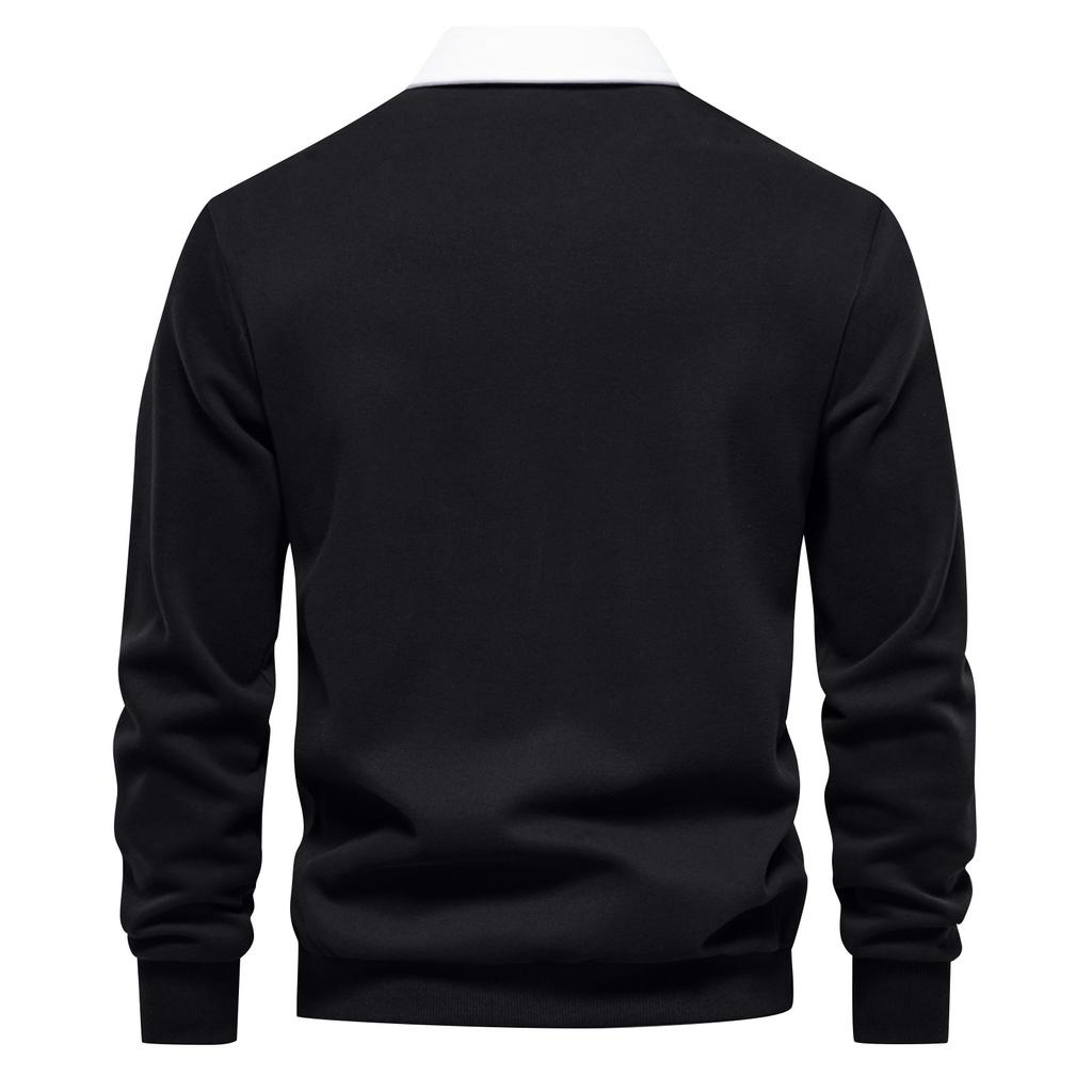 Мужская модная футболка с длинным рукавом и вышивкой, весенне-осенний пуловер с длинными рукавами, толстовка