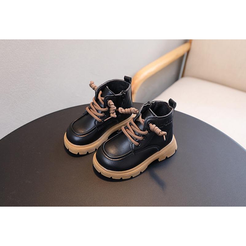 New Girls Winter And Autumn British Style Single Boots Boys Martin Boots Childrens Side Zipper Short Boots Single Boots