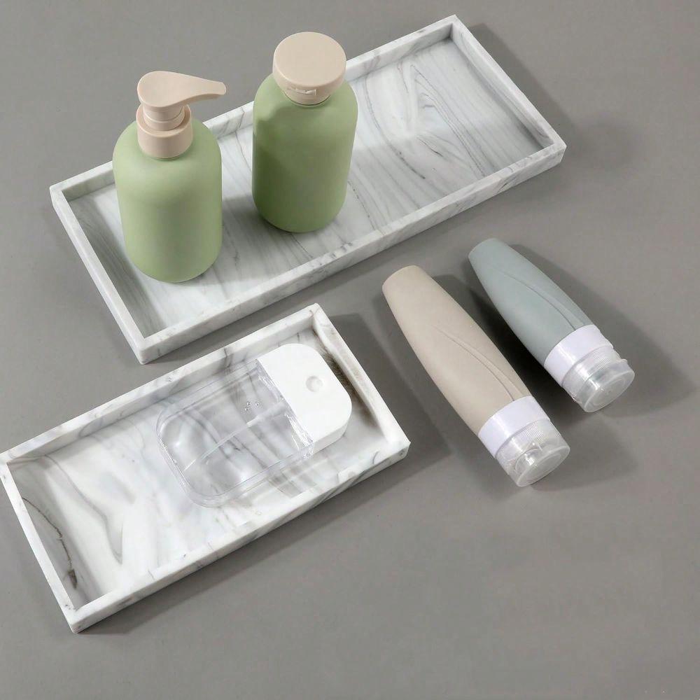 Shatterproof Silicone Storage Tray Thickened Soap Dispenser Tray Countertop
