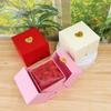 Автоматическая всплывающая подарочная коробка в виде розы Портативная шкатулка для украшений Витрина для хранения украшений Сюрприз для предложения