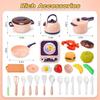 Милый Камень 61-предметный игровой набор для кухни, Включает посуду, скороварку, индукционную плиту, кастрюлю и кухонную утварь, Реалистичные ингредиенты, Игра в нарезку, П