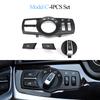 Car Interior Headlight Switch Rotation Button Headlamp Control Panel Cover For BMW 5 6 7 Series X3 X4 F10 F11 F07 F06 F01 F25