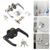 L Handle Lever Door Handle Lock Zinc Alloy Doors Entrance Keyed Locks  Household