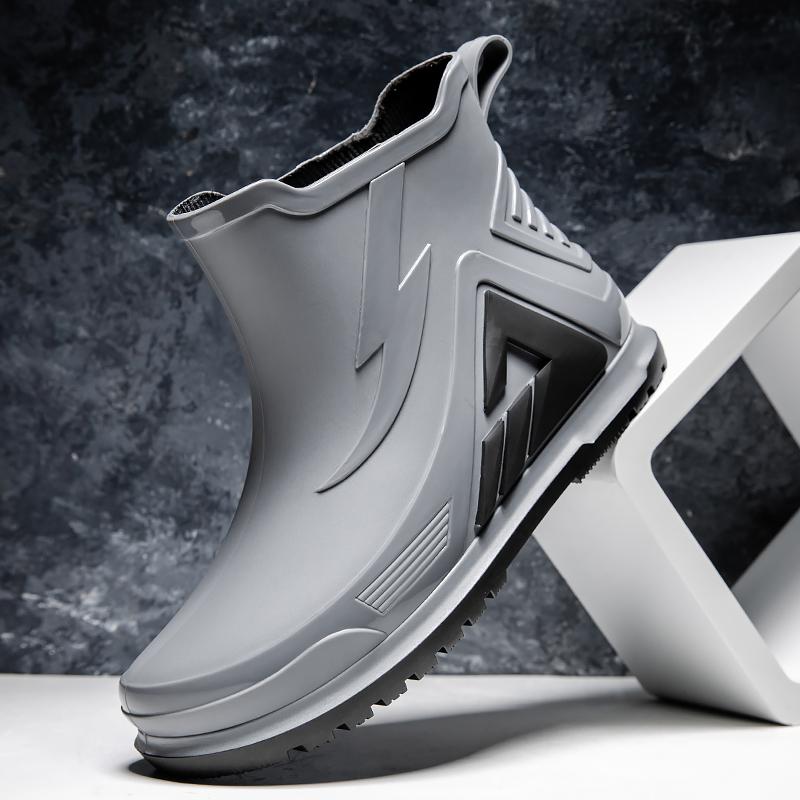 Мужская рабочая обувь для повара, водонепроницаемые маслостойкие кухонные рабочие ботинки для повара, нескользящие непромокаемые ботильоны, мужская защитная обувь для отеля, ресторана