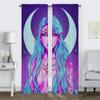 Психоделическая девушка кухонные шторы для гостиной перегородка жалюзи тюль для спальни домашний интерьер шторы 2 шт занавеска