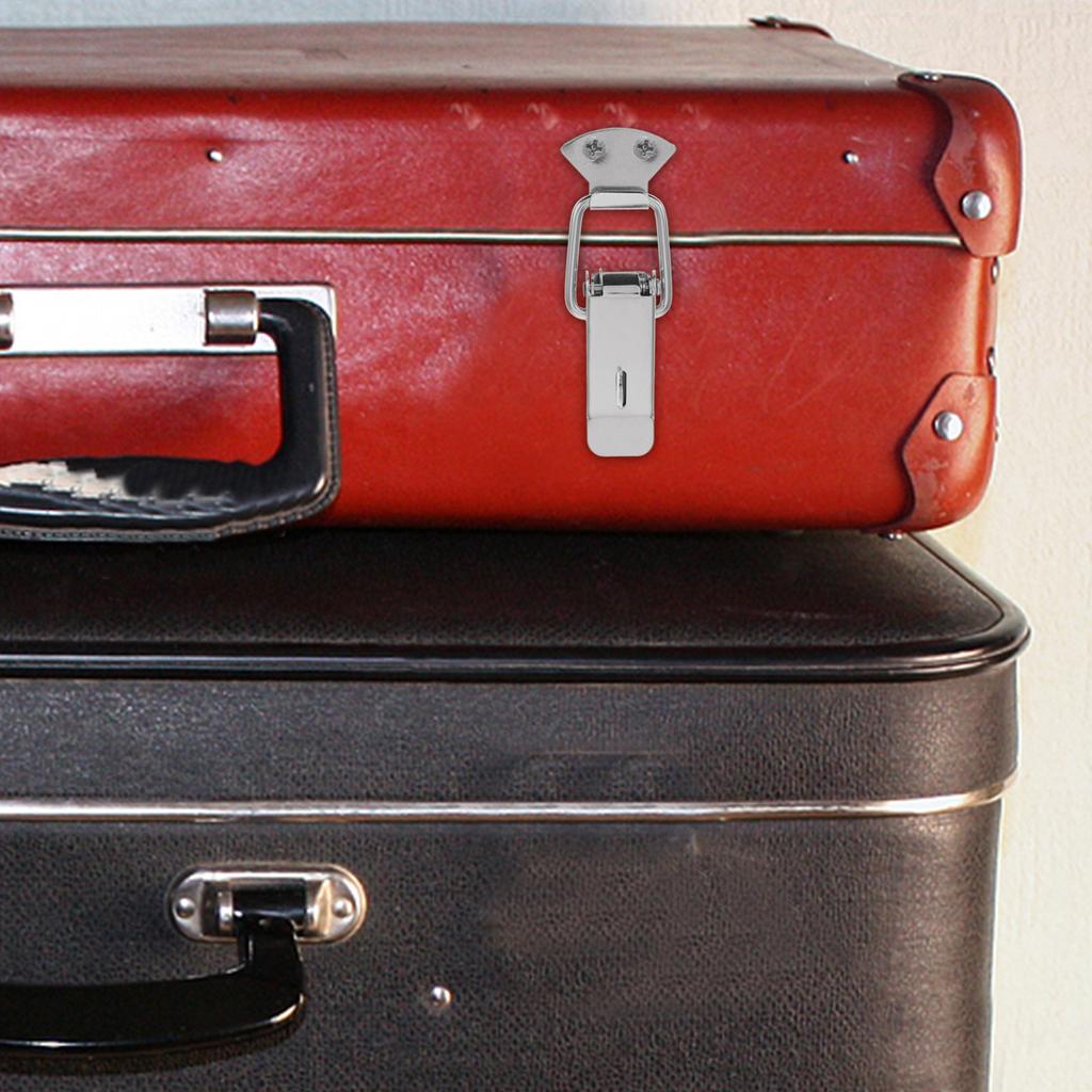 Пружинный защелка-замок из нержавеющей стали 7,5 см, усиленный, для багажа, ящиков для инструментов, шкафов, сундуков, чемоданов