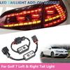 2/4 шт. Для Volkswagen Golf 7 2012-2018 Динамический светодиодный модуль-надстройка заднего фонаря Кабельный жгут Поворотник Левый и Правый Индикатор