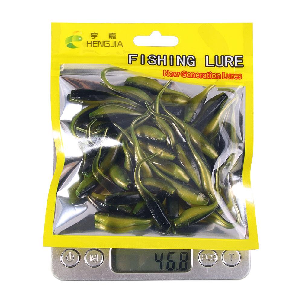 50 шт./пакет мягкие приманки для ловли щуки, мягкие приманки для ловли щуки, искусственные силиконовые приманки с солью