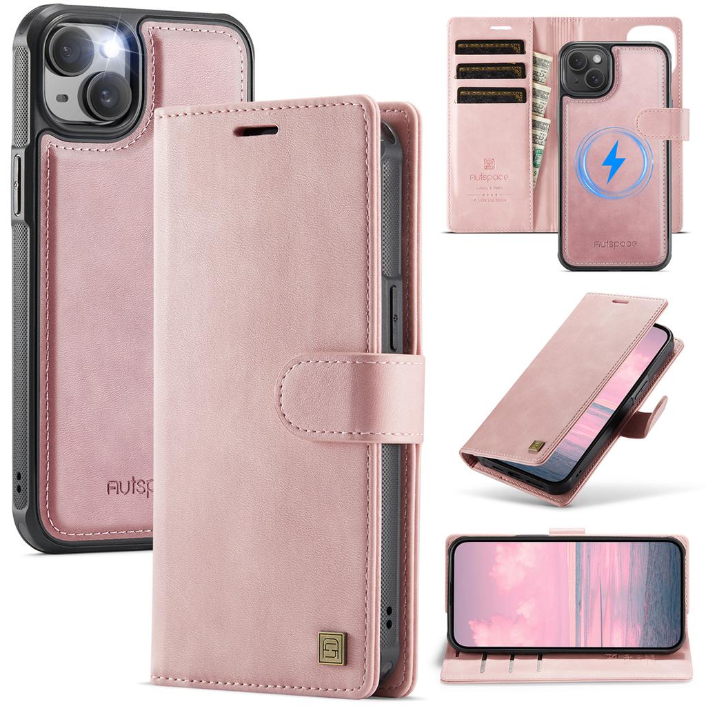 2-in-1 Magnetic Detachable Wallet Case for iPhone 13/13 Pro/13 Pro Max - PU Leather, Card Slots, MagSafe Charging, 360° Protection & Kickstand